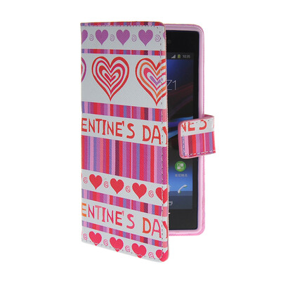

MOONCASE Pattern Style Leather Side Flip Wallet Card Slot Pouch Stand Shell Back ЧЕХОЛ ДЛЯ Sony Xperia Z1 L39h