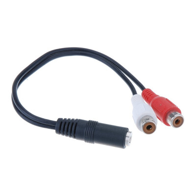 

3.5mm FEMALE Stereo Audio Plug to 2 RCA FEMALE Y splitter cable