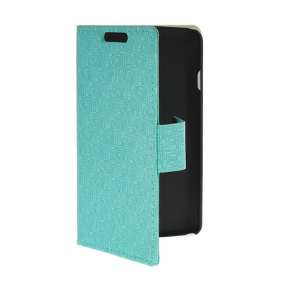 

MOONCASE Slim Leather Side Flip Wallet Card Slot Pouch Stand Shell Back Case Cover for LG F70 Mint Green