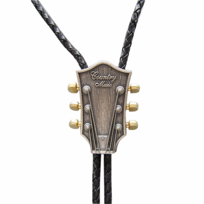 

New Vintage Silver Plated Original Western Country Music Guitar Bolo Tie