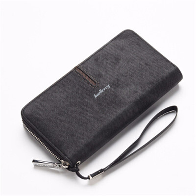 

Men Handbag Long Zipper PU Leather Phone Bag Business Leisure Wallet