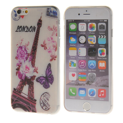 

MOONCASE Эйфелева башня шаблон Мягкий силиконовый гель ТПУ гибкой оболочки Защитный чехол для Apple IPhone 6 (4,7 дюйма) A04