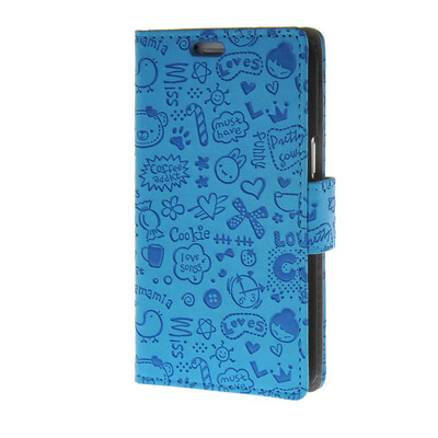 

MOONCASE Magic Girl lovely Flip Pouch Card Holster PU Leather Wallet чехол для Samsung Galaxy J1 Blue