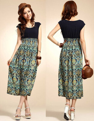 

Womens Sexy Summer Casual Holiday Floral Long Maxi Sundress Beach Dress