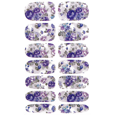 

14pcs Nail Art Water Transfer Decal Sticker bright Color Sheet