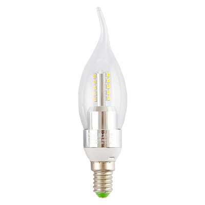 

Jingdong Supermarket] NVC light (NVC) light bulb led light 3WE14 spiral small mouth pull tail bubble silver base 2700K yellow