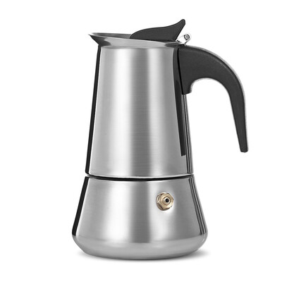 Stainless Steel Moka Coffee Pot Stovetop Espresso Maker Mocha pot Coffee pot stainless steel lastic handle