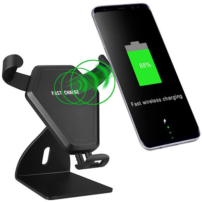 

Car Qi Wireless Charger Cell Phone Fast Charge Wireless Charging Stand For iphone x 8 samsung galaxy S9 s8 Plus s7 edge Note 8