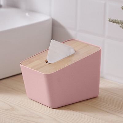 

Yimei home products emc desktop tissue box bamboo&wood pumping box napkin storage box living room storage box oblique mouth section YM-8877