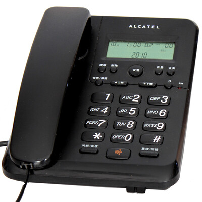 

Alcatel (ALCATEL) T521 кабель фиксированной стационарный телефон громкой связи аккумулятор одним нажатием кнопки набора Бесплатные кордом стационарный домашний офис бизнес-машины черный плита