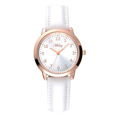 

Disney Disney детские часы простые досуга серии пояса модели кварцевые женские студийные часы труба розового золота MK028-3