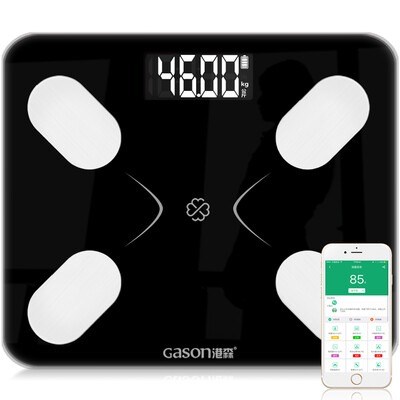 

Gangshen GASON intelligent body fat scale electronic scales weight scale upgrade 68 items of human health data Bluetooth APP control called fat weight loss scale rose gold battery version