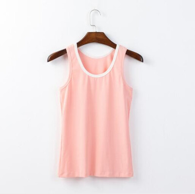

Canvaus Summer New Women Sports Fashion Color Matching Sexy Camisole Cotton Tanks Tops