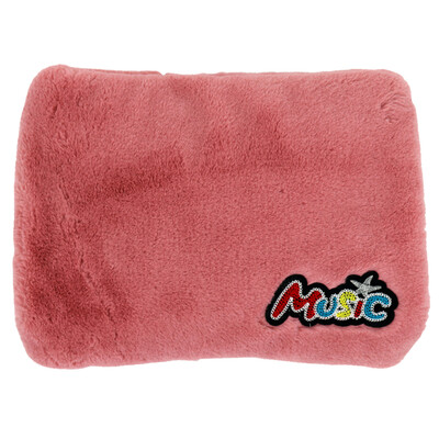 

Antarctic charging hot water bottle double hand detachable wash warm waist has water injection embroidery plush warm water bag hand warmers with cloth cover pink Music