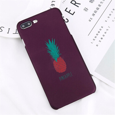

Cute Cartoon Pineapple Phone Case For iPhone 5  SE 6 7 8Plus Hard PC Back Cover