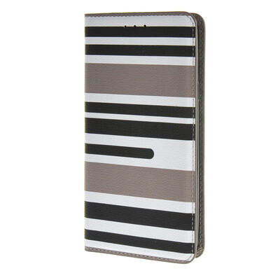 

MOONCASE Samsung Galaxy Note 5 Case Irregular stripes Flip Leather Wallet Card Slot Bracket Back Case Cover A 02