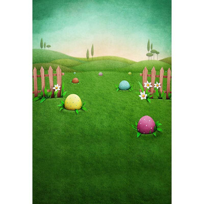 

Green Easter Festival Photo Backdrop 57FT Vinyl Fabric Cloth Digital Printing Photo Background -3156