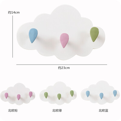 

New Cloud shape wall decorative hooks Self-adhesive Sticky hook for hanging clothes coat hanger key holder home organizer