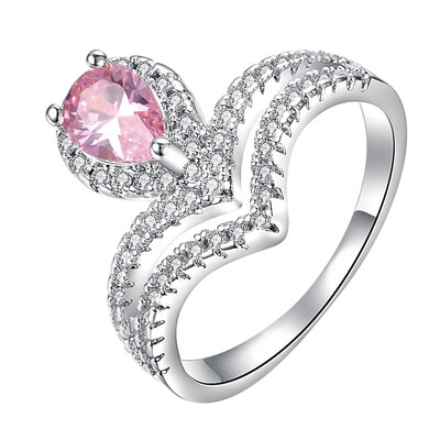 

Yoursfs Princess Crown Ring For Women Tiny Cubic Zirconia CZ Accented Fashion Ring
