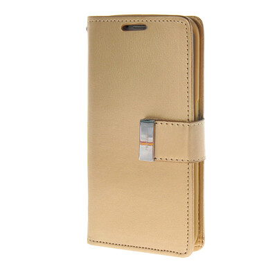 

MOONCASE Synthetic PU Leather Case Wallet Flip Card Slot Holster Pouch Stand Cover for Samsung Galaxy S6 Edge Gold