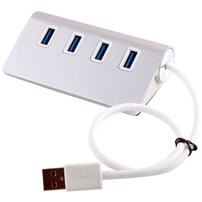 

High Speed Aluminum 4 Ports USB 3.0 Hub Portable USB Splitter For Macbook iMac Notebook Laptop PC