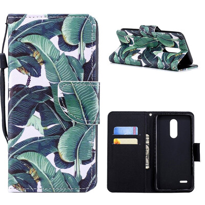 

MOONCASE LG K10 2017 painted leather case with small hand rope - banana tree