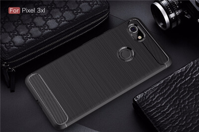 

Goowiiz Phone Case For Google Pixle 33XL Fashion Slim Carbon Fiber TPU Soft Silicone Prevent falling