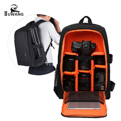 

HUWANG Large Padded Big Camera Bag Outdoor Photography Travel Backpack Shock proof Water resistant with Tripod Holder Laptop Pocke