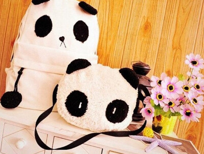 

Fashion Cute Women Girl Panda Mother & Baby Shoulder Backpack Handbags Bag Set