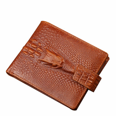 

Shozafia Mens Wallet Leather Short Alligator Pattern Large Capacity Purse