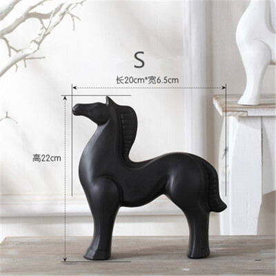 

Nordic modern ceramic horse home decorations simple porcelain craft figurines living room TV cabinet office new home furnishings s