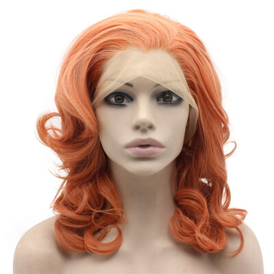 

Iwona Synthetic Hair Lace Front Shoulder Length Wavy Rose Golden Wig