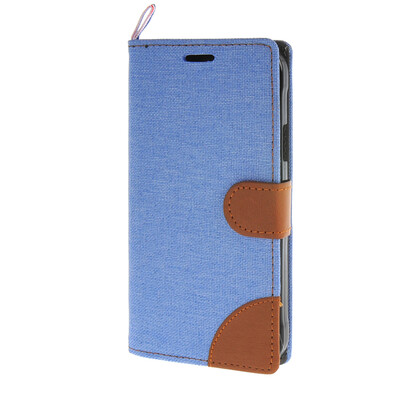 

MOONCASE чехол for Samsung Galaxy S6 Active (SM-G890) Джинсовая Флип кожаный бумажник чехол Карточка с Kickstand Case Cover синий