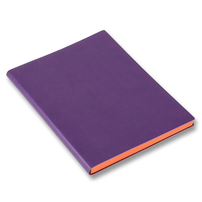 

TRNFA TB-Z189 color fashion imported color change PU briefcase senior business notebook soft leather surface note creative office stationery purple purple small 32K