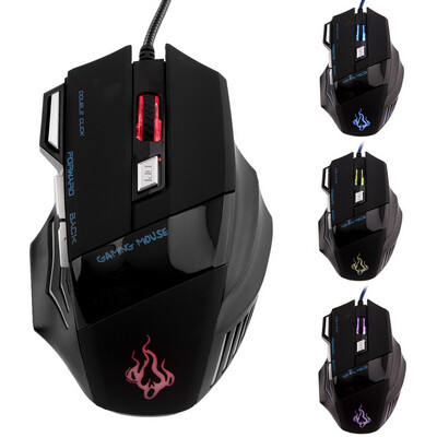 

New 3200 DPI 7 Buttons LED USB Optical Wired Gaming Mouse For Pro Gamer