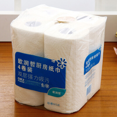 

Ou Runzhe towel towel 65 knots home bathroom multi-purpose absorbent paper 4 package