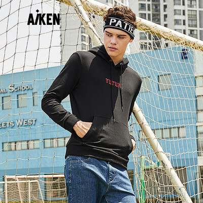 

Aiken love Kensen horse brand 2018 autumn&winter AK417141064 sweater hooded black