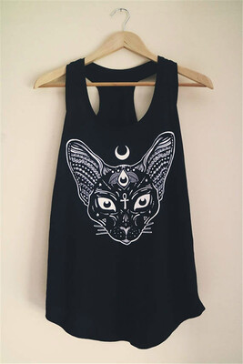 

Pure color lovable printed vest