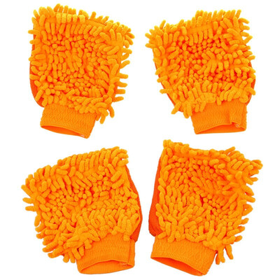 

UpperX Cleaning Mitt Chenille 4 Pack21cm17cmOrange