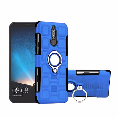 

SHS Phone Case For Huawei Mate 10 LiteMaimang 6Nova 2IHonor 9I Luxury Armor Ring Bracket Silicon TPU Lattice texture