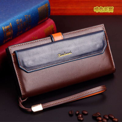 

Mens long wallet zipper business card soft handbag male mobile phone bag large capacity suit bag tide