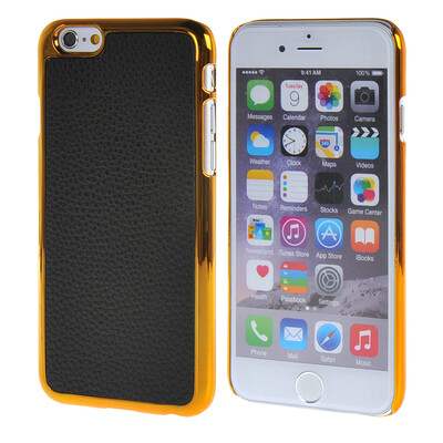 

MOONCASE Litchi Skin золото Chrome Hard Back чехол для Cover Apple iPhone 6 Plus (5.5") чёрный