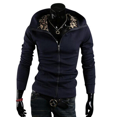 

Zogaa Men's Hoodie Leopard Print Hooded Fashion