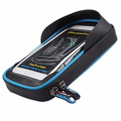 

WHEELUP Bicycle Phone Bag Cycling Bracket Frame Bike Front Pouch water resistant material multiple pockets Zipper TPU touch scre