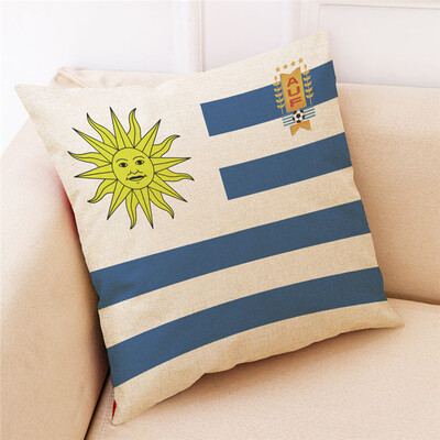 

Russia World Cup 2018 32 Teams Logo Cotton&Linen Pillowcase Bar Club Sofa Pillow Pillow Fans Souvenir