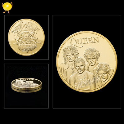 

QUEEN Rock Band Music Commemorative Legends Gold Plated Coin British Rock Band Coin Token Collectible Gift