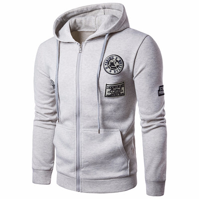 

Fashion Mens Flight Suit Pattern Sweatershirts Fleece Zipper Sweaters Hooded Pockets Hoodies