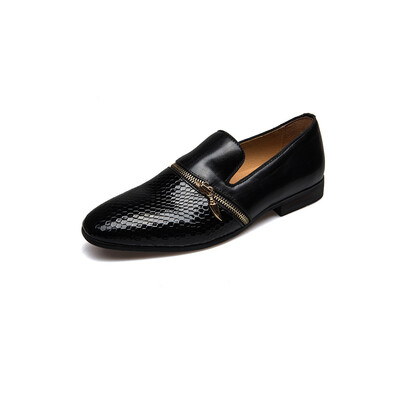 

MEIJIANA Style Handmade Patent Leather Shoes Metal Zipper Accessories