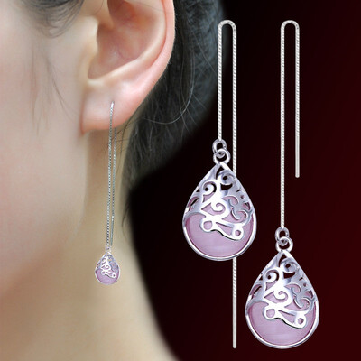 

High Quality Water Drop Earrings Vintage Fashion Jewelry Womens Accessories White Gold Plated Mothers Day Gift
