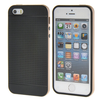 

MOONCASE iPhone 5 5S Дело Гибкая Мягкий гель ТПУ силиконовая кожа Тонкий прочный чехол для Apple IPhone 5 / 5G / 5S Золото